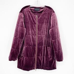 Who What Wear Button-Up Velvet Jacket Size Large